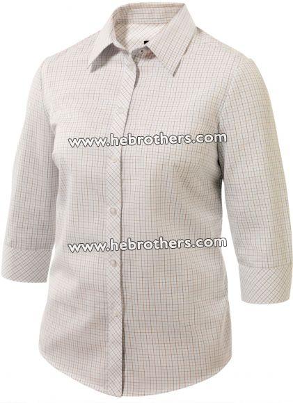 Frauen Nano-Tex Check Shirt (1-2-Sleeve)