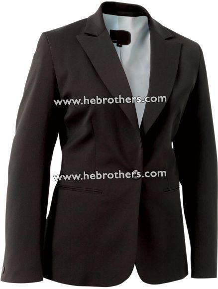 Women Tailored Microfibre Single-button Jacket