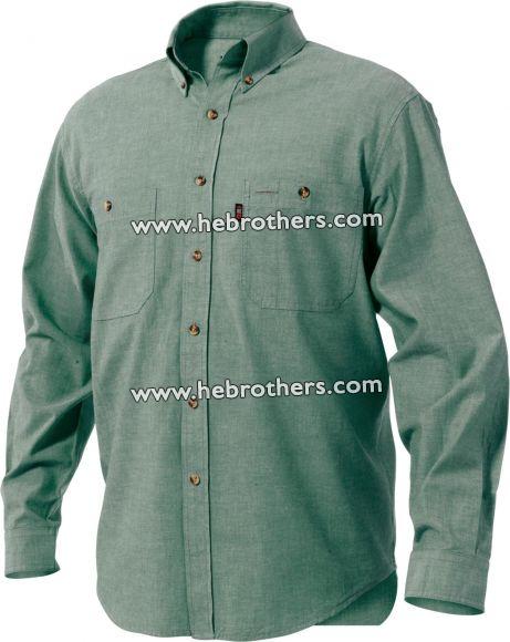 Men Cotton Chambray Shirt (Long-sleeve)