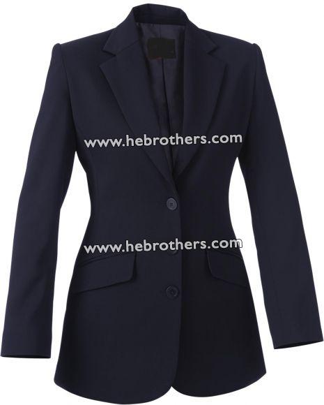 Womens Tailored Microfibre 3-button Long Line Jacket