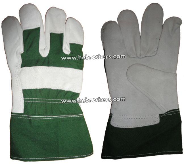 Working Gloves - Half Fabric and Leather
