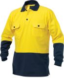 Cotton Spliced Polo Shirt (Long-sleeve)