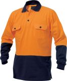 Cotton Spliced ​​Polo Shirt (Long-Sleeve)