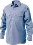Uomini doppio Pocket Cotton ricchi Oxford Weave Shirt (Long-sleeve)