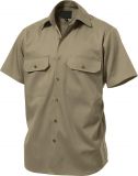 Open Front Drill Shirt (Short-sleeve)