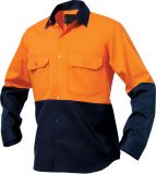 Spliced ​​Drill Shirt (Long-Sleeve)