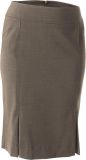 Women Poly-wool Stretch Front Inverted Pleat Skirt