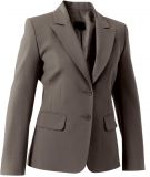 Women Tailored Poly-wool Stretch 2-button Cropped Jacket