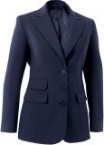 Women Tailored Poly-wool Stretch 3-button Long Line Jacket